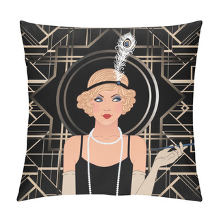 Personality  Flapper Girl Pillow Covers