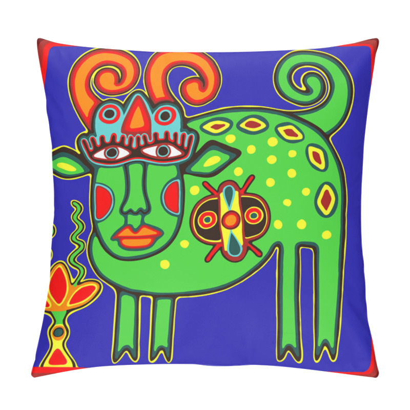 Personality  unusual Ukrainian traditional tribal art in karakoko style pillow covers