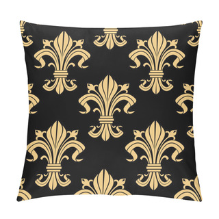 Personality  Royal Golden Fleur-de-lis Seamless Pattern Pillow Covers