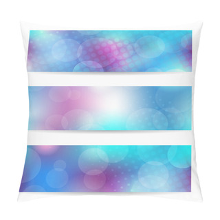 Personality  Blue Banner Set Pillow Covers