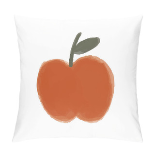 Personality  Vector Watercolor Autumn Yellow Red Ripe Apple Pillow Covers