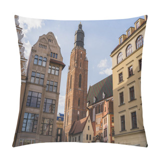 Personality  Old Buildings And Church On Urban Street In Wroclaw Pillow Covers