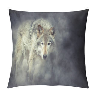 Personality  Wolf In Smoke Pillow Covers