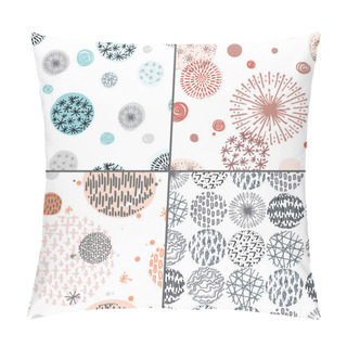 Personality  Collection Of Patterns With Hand Drawn Circle Elements. Pillow Covers
