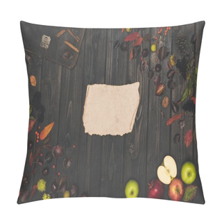 Personality  Autumn Leaves And Blank Parchment  Pillow Covers