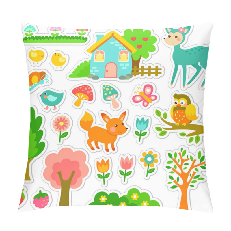 Personality  Forest stickers design pillow covers