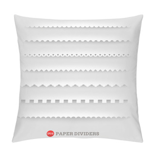 Personality  Vector Set Of Paper Decorative Dividers Pillow Covers