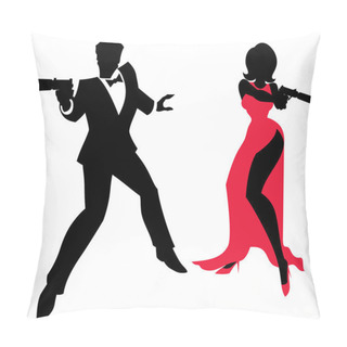Personality  Spy Couple Pillow Covers