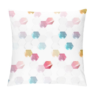 Personality  Vector Abstract Color 3d Hexagonal. Pillow Covers