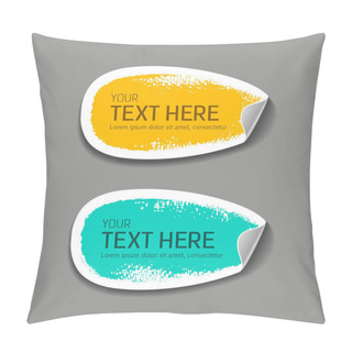 Personality  Vector Label Paper Brush Stroke Collections, Illustration Pillow Covers