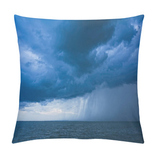 Personality  Big Powerful Storm Clouds Over Tke Lake Balaton Of Hungary Pillow Covers