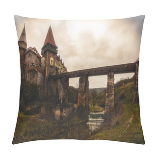 Personality  Landscape With The Corvin Castle In Romania Pillow Covers