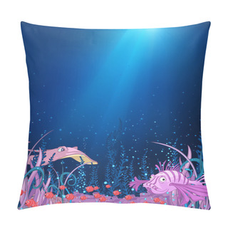 Personality  Ocean Underwater Cartoon Pillow Covers