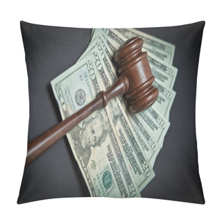 Personality  Money And Gavel Pillow Covers