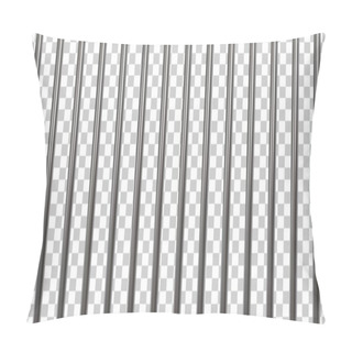 Personality  Prison Bars Isolated On Transparent Pillow Covers