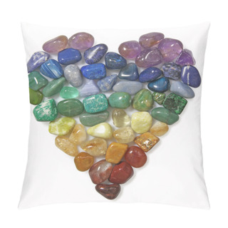 Personality  Heart Crystals On White Background Pillow Covers