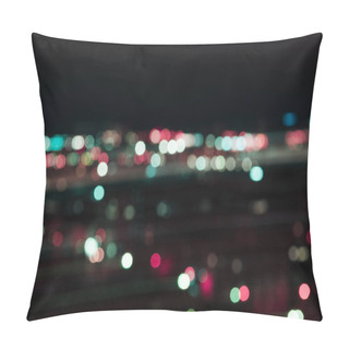 Personality  Blurred Colorful Bokeh Lights At Night Pillow Covers