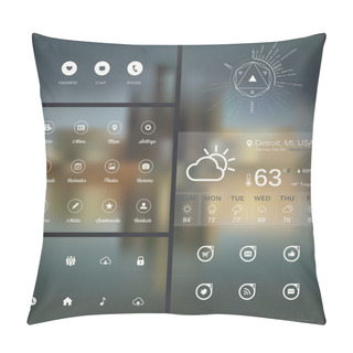 Personality  Web And Mobile Icons Pillow Covers