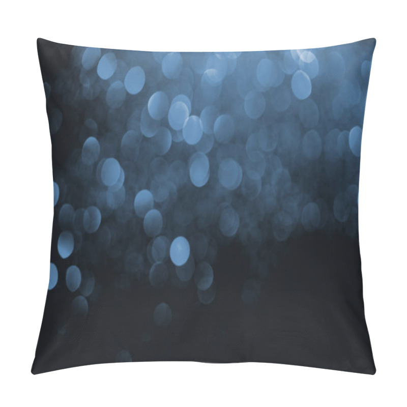 Personality  Blue Bokeh On Dark Background For Celebration  Pillow Covers