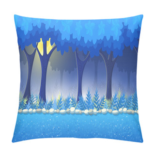 Personality  Night Forest Game Background Pillow Covers