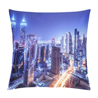 Personality  Dubai Downtown Night Scene Pillow Covers