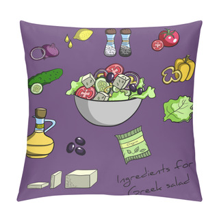 Personality  RecipeGreekSalad Pillow Covers