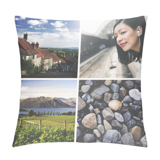 Personality  Collage Of Beautiful Nature Photos Pillow Covers