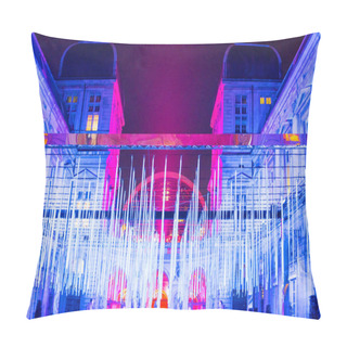 Personality  Art Works Of The Festival Of Lights In Lyon Pillow Covers