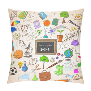 Personality  Back To School Big Doodles Set Pillow Covers