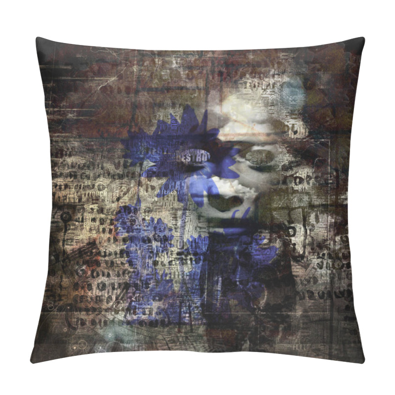 Personality  Abstract painting. Angel's wings pillow covers