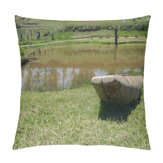 Personality  A Small Boat Beached On The Side Of Loch Long Near Nuwara Eliya Pillow Covers