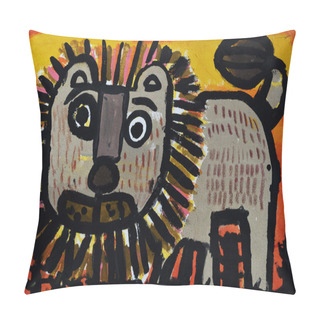 Personality  Single  Funny Lion Pillow Covers