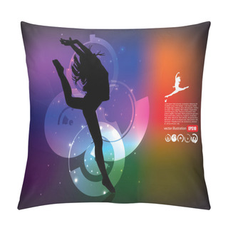 Personality  Woman Dancer Silhouette Pillow Covers