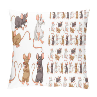 Personality  Seamless And Isolated Animal Pattern Cartoon Pillow Covers