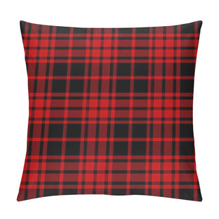Personality  Tartan Pattern In Black And Red. Texture For Plaid, Tablecloths, Clothes, Shirts, Dresses, Paper, Bedding, Blankets, Quilts And Other Textile Products. Vector Illustration EPS 10 Pillow Covers