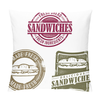 Personality  Vintage Style Sandwich Stamps Pillow Covers
