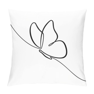 Personality  Butterfly Drawing In One Continuous Line Pillow Covers