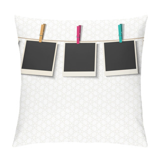 Personality  Photo Frames With Clothespins Pillow Covers