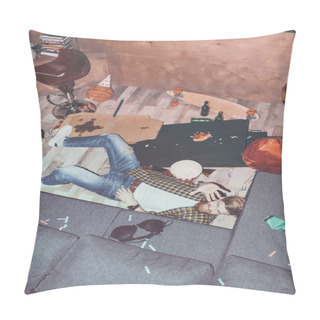 Personality  Man Lying On Floor  Pillow Covers