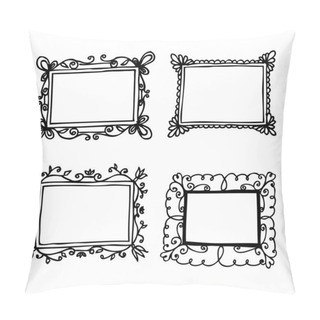 Personality  Frames In Black And White Pillow Covers