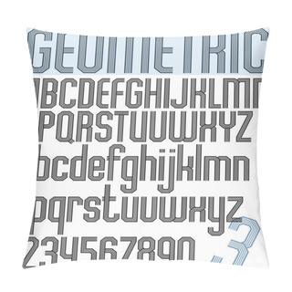 Personality  Poster Black Geometric Maze Stylish Font And Numbers. Pillow Covers