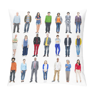 Personality  People Standing In Row Pillow Covers