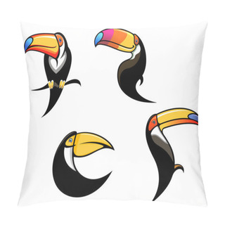 Personality  Funny Toucan Mascots And Symbols Pillow Covers