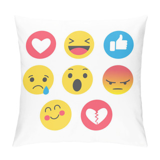 Personality  Set Of Cartoon Emoticons Pillow Covers
