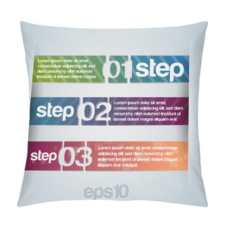 Personality  Numbered Banners. Vector Illustration. Pillow Covers
