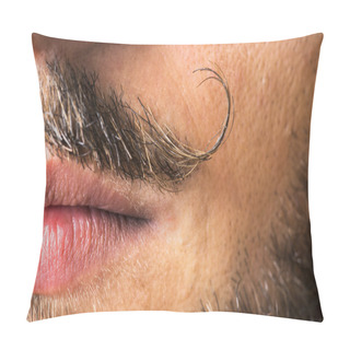 Personality  Mustache Macro Shot. Pillow Covers