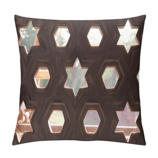 Personality  Stone Pattern In Qutb Minar, Delhi, India Pillow Covers