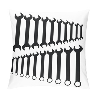 Personality  A Collection Of Various Sized Mechanics Spanners Pillow Covers