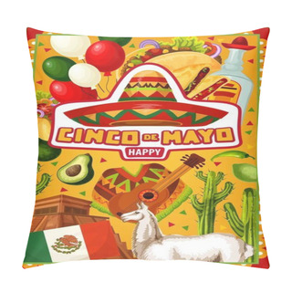Personality  Cinco De Mayo Mexican Sombrero And Cactus Tequila Pillow Covers