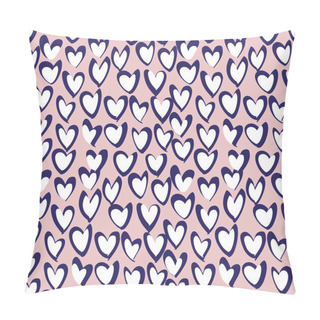 Personality  Heart Shape Brush Strokes Seamless Pattern Pillow Covers